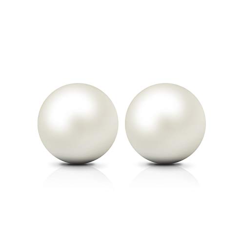 JewelryPalace 6-10Mm Süßwasser Kultivierte Perle Button Ball Ohrstecker 925...