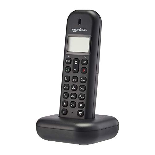 Amazon Basics Schnurloses DECT Telefon ohne Anrufbeantworter,schwarz- leichte Bedienung