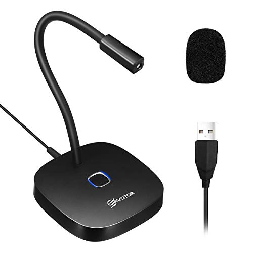 EIVOTOR PC USB Mikrofon Desktop Computer Microphone Plug &...