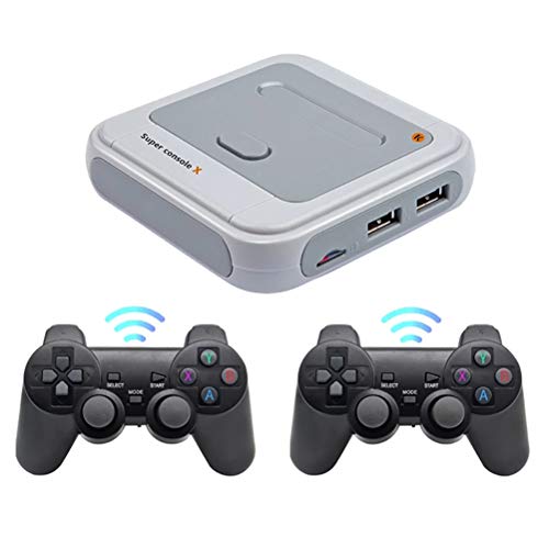 Super-Retro-Spielekonsole mit WLAN-HDMI-Ausgang, drahtlose Dual-2,4-G-Controller, Plug-and-Play-Videospiele, integrierte Spiele ab...