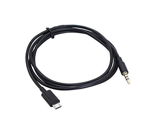 CERRXIAN 1 m Micro-USB-Stecker auf 4-poligen 3,5-mm-Stecker, Auto-AUX-Audio-Ausgang-Kabel, Audio-Klinken-Adapterkabel.