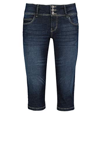 Sublevel Damen Capri Jeans Stretch-Hose aus Ring-Denim Dark-Blue L