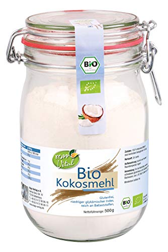 Kopp Vital Bio-Kokosmehl im Bügelglas | 500 g -...