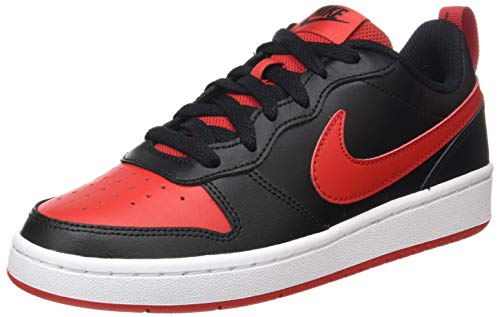 Nike Court Borough Low 2 Sneaker, Black/University Red-White, 38...