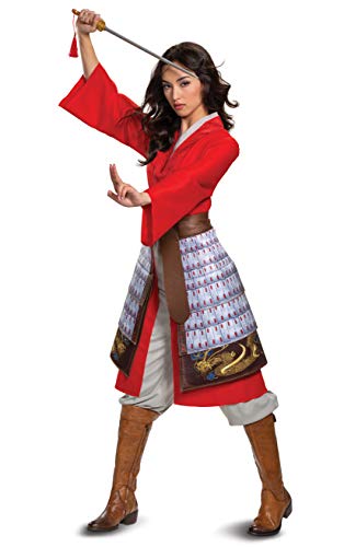 Disguise Damen Disney Mulan Hero Dress Deluxe Erwachsenenkostüm, Rot,...