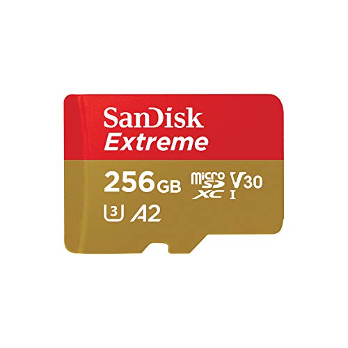 SanDisk Extreme microSDXC 256GB + SD Adapter + Rescue...