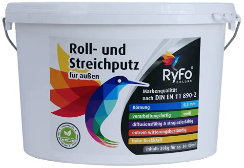 RyFo Colors Roll- und Streichputz für außen 20kg (Größe...