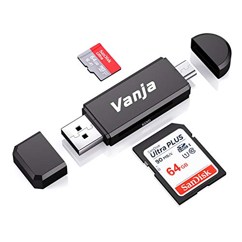 Vanja SD/Micro SD Kartenleser, Micro USB OTG Adapter und...