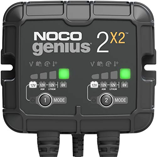 NOCO GENIUS2X2, 4A (2A/Bank) Intelligent Ladegerät, 6V und 12V...