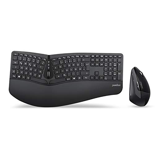 Perixx Periduo-605, Kabellose Ergonomische Tastatur und Vertikale Maus Desktop...