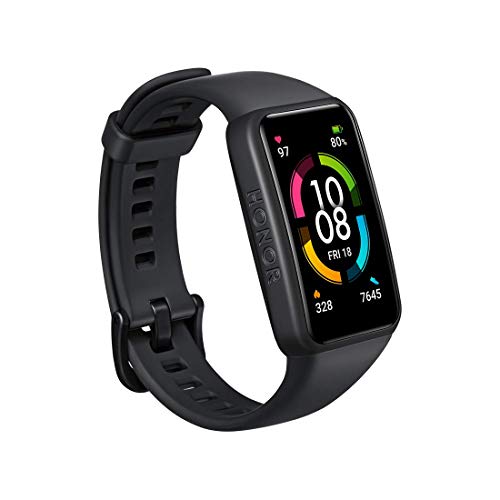 HONOR Band 6 Fitness Armband mit Pulsuhr, 1.47’’AMOLED Touchscreen...
