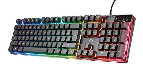 Trust Gaming GXT 835 Azor Gaming Tastatur mit Beleuchtung...