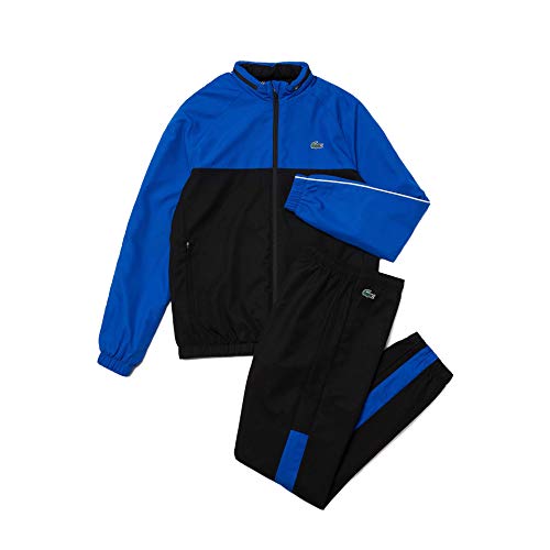 Lacoste Sport Herren WH9563 Trainingsanzug Set, Noir/Lazuli-Blanc, L