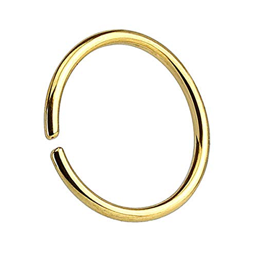 Piercingfaktor Universal Continuous Piercing biegbarer Fake Hoop Ring Septum...