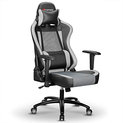 mfavour Gaming Stuhl, Bürostuhl Schreibtischstuhl Ergonomischer Mesh Racing Stühle...