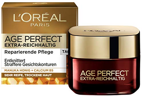 L'Oréal Paris Tagespflege, Age Perfect Extra-Reichhaltig, Anti-Aging Gesichtspflege, Entknittern...