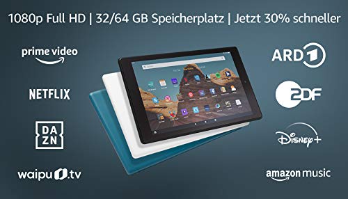 Fire HD 10-Tablet│10,1 Zoll großes Full HD-Display (1080p), 32 GB, Weiß, Mit Werbung...