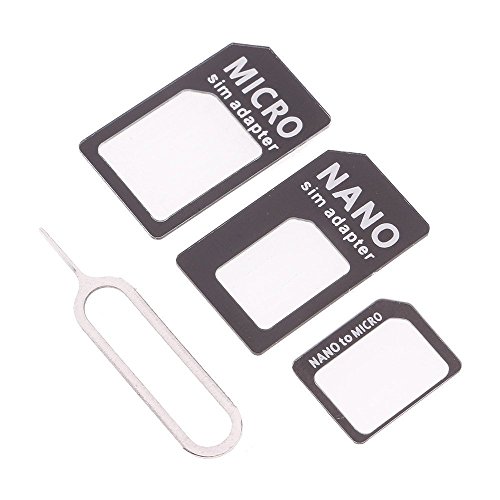 naisicantar 4 in 1 Nano Micro-SIM-Karte Adapter Konverter Kit Set mit...