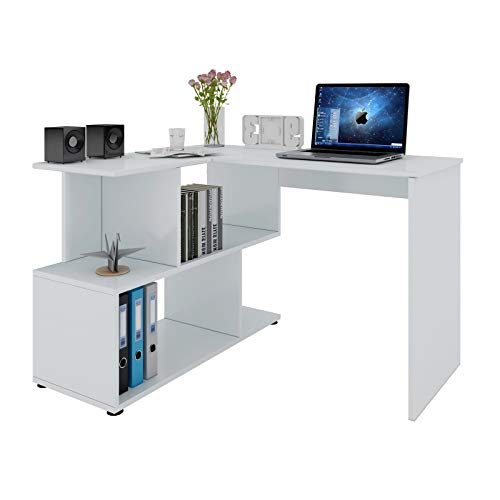 WOLTU® Schreibtisch TS64ws Computertisch Eckschreibtisch Winkelschreibtisch Winkelkombination Bürotisch Arbeitstisch...