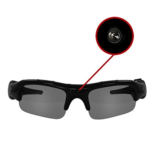Eaxus®️ Action Videobrille/Spionbrille/Kamerabrille. Actionkamera mit Sonnenbrille - Mini Kamera...
