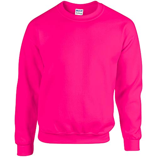 Gildan Herren Sweatshirt, Safety Pink, XXL