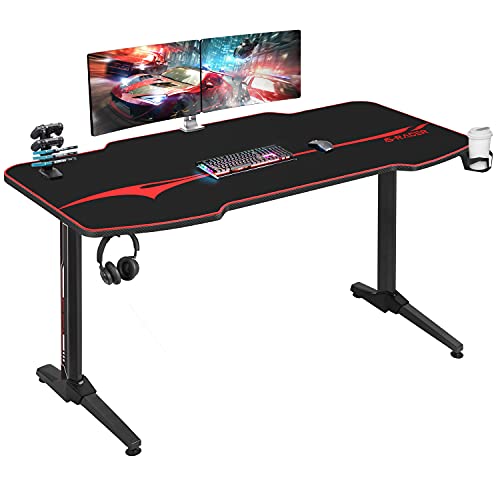 Homall Gaming Tisch 140 cm Gaming Schreibtisch Gamer Computertisch...