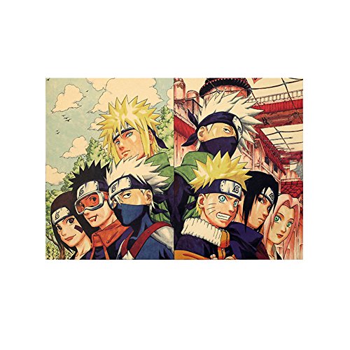 Haushele OFD Anime Poster Naruto Retro Kraftpapier Poster Bar...