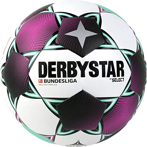 Derbystar Unisex – Erwachsene Bundesliga Brillant Replica Fußball, Weiss Magenta...