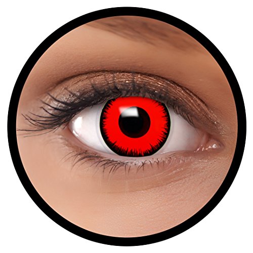 Farbige Kontaktlinsen rot Volturi | Ideal für Halloween, Karneval,...