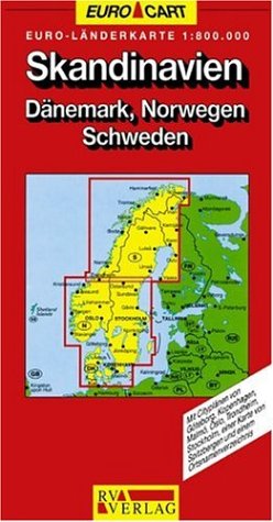 RV Euro-Länderkarte 1:800 000 Skandinavien - Dänemark, Norwegen, Schweden