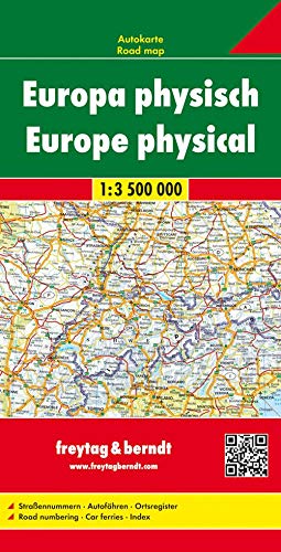 Europa physisch, Autokarte 1:3,5 Mio. (freytag & berndt Auto...