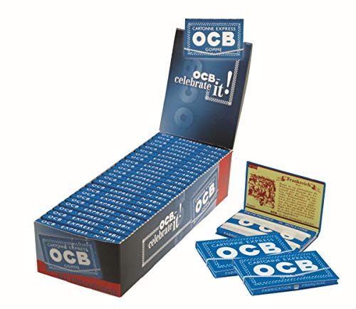 OCB 1000 Blau Gummizug 25 Heftchen, 100 Blatt