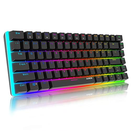 Mechanische Tastatur Gaming RGB Beleuchtung Blau Schalter 82 Taste,...