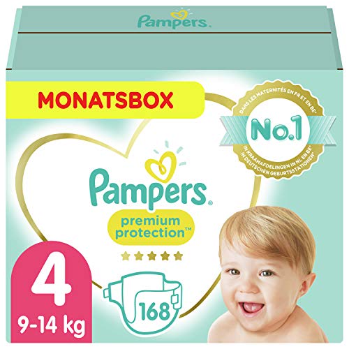 Pampers Größe 4 Premium Protection Baby Windeln, 168 Stück,...