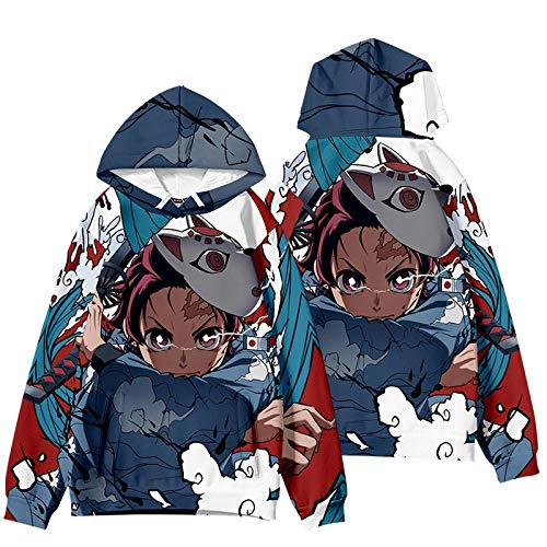 Anime Demon Slayer Hoodie Sweatshirt für Damen Herren Jungen...
