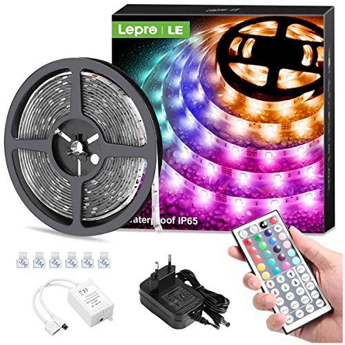 Lepro LED Strip 5M, LED Streifen Lichterkette mit Fernbedienung,...