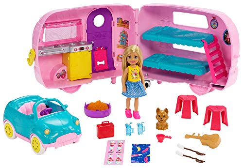 Barbie FXG90 - Chelsea Camper und Puppe Spielset, Puppen...