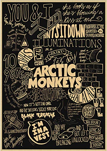 DUDUANLIAN Canvas Poster Arctic Monkeys Rockers Retro Nostalgia Decorative...