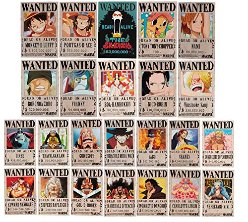 elkJoy One Piece Wanted Poster, 28,5 x 19,5 cm,...