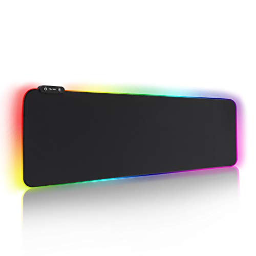 REAWUL RGB Gaming Mauspad Groß - 7 LED Farben...