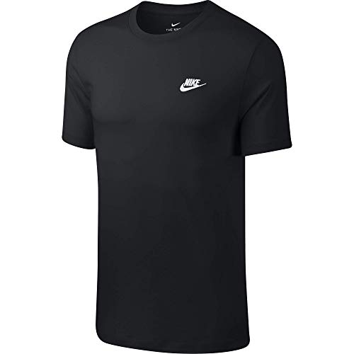 Nike Herren M NSW Club Tee T-Shirt, Black/(White), XS