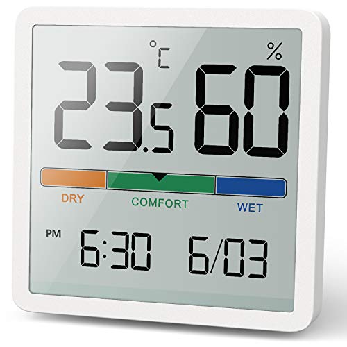 NOKLEAD Digitales Thermo-Hygrometer, Tragbares Thermometer Hygrometer Innen mit hohen...