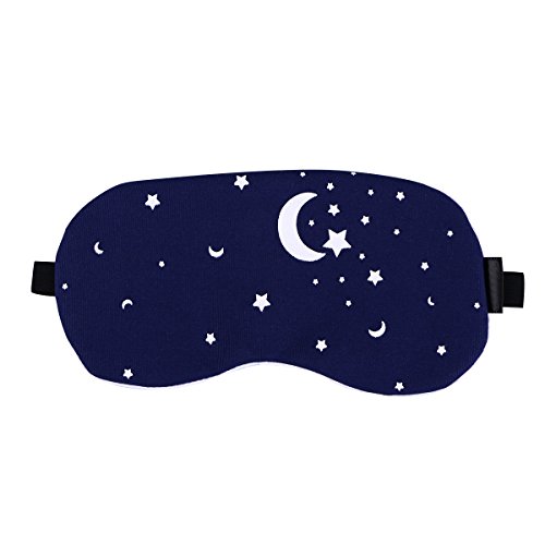 ROSENICE Schlafmaske mit Kühlkissen verstellbarer Schlaf Augenmaske Augenbinde (Sternenhimmel)