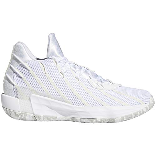 adidas Dame 7 Shoe - Unisex Basketball White/Silver Metallic/Core...
