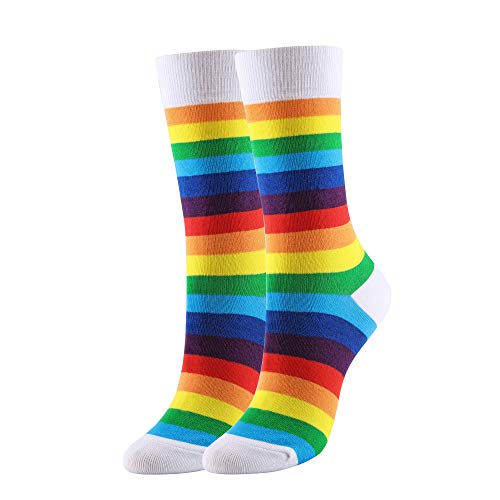 Faletony Socken Damen Regenbogen Farbe Gestreift Gedruckt Zehensocken Frauen...