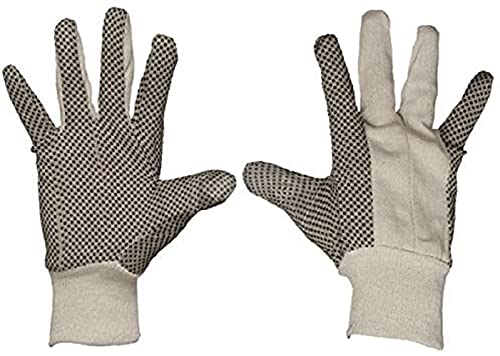 12 Paar Handschuhe Arbeitshandschuhe Baumwolle mit Noppen
