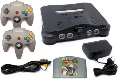 Nintendo 64 - Konsole + Mario Kart + 2...