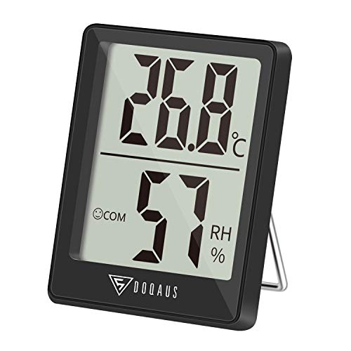 DOQAUS Thermometer Innen, Digitales Thermo Hygrometer Innen, Luftfeuchtigkeitsmessgerät, Hydrometer...