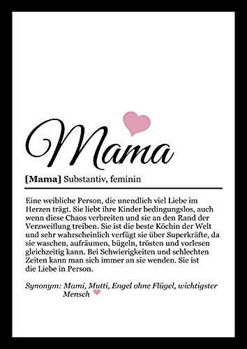 Definition Poster | Mama | Wandbilder Wohnzimmer | Geburtstag...