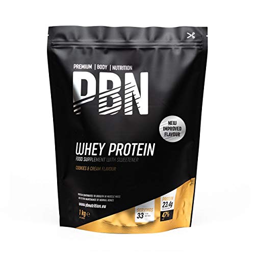 Premium Body Nutrition Whey Protein / Molkeeiweißpulver, 1 kg Cookies...